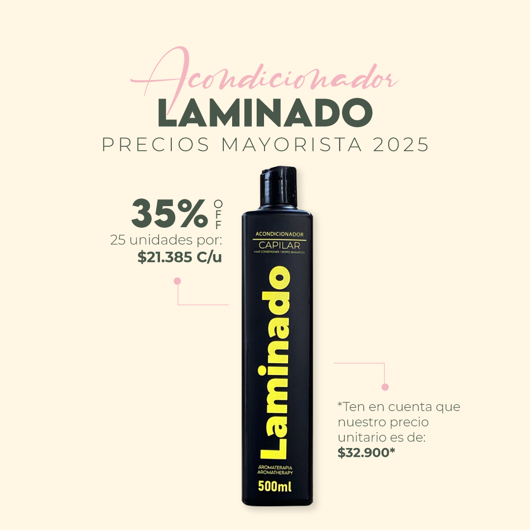 ACONDICIONADOR LAMINADO MAYORISTA x 25 UNIDADES 500ML