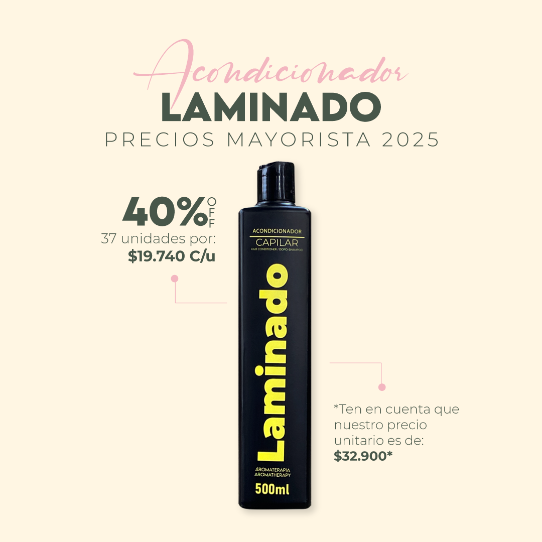 ACONDICIONADOR LAMINADO MAYORISTA x 37 UNIDADES 500ML