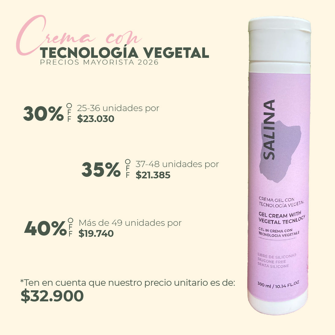Crema para peinar Rizos 300ml Mayorista