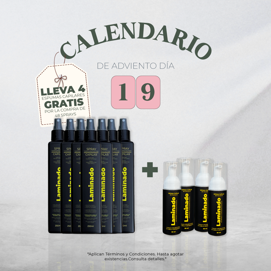 DIA #19 CALENDARIO DE ADVIENTO, Recibe 4 Espumas capilares revitalizantes gratis