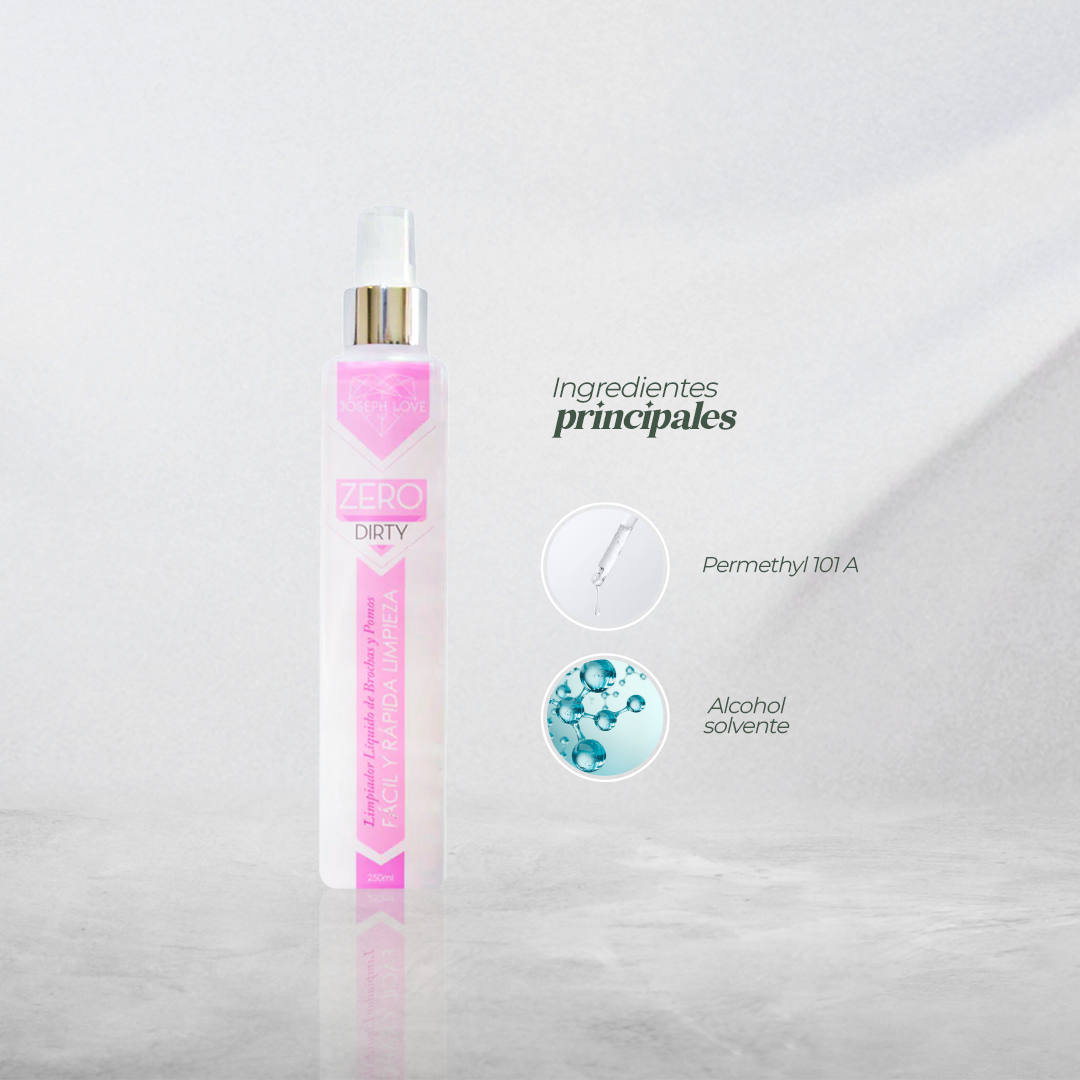 ZERO DIRTY- LIMPIADOR DE BROCHAS / 250ml - SUPER LIQUIDACIÓN