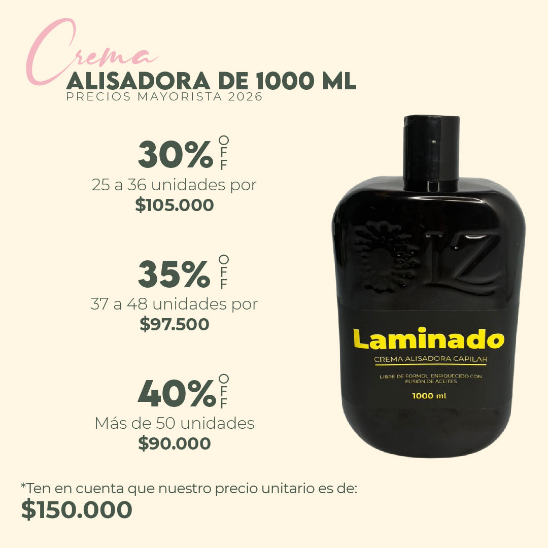 CREMA ALISADORA LAMINADO LZ 1000ML Mayoristas