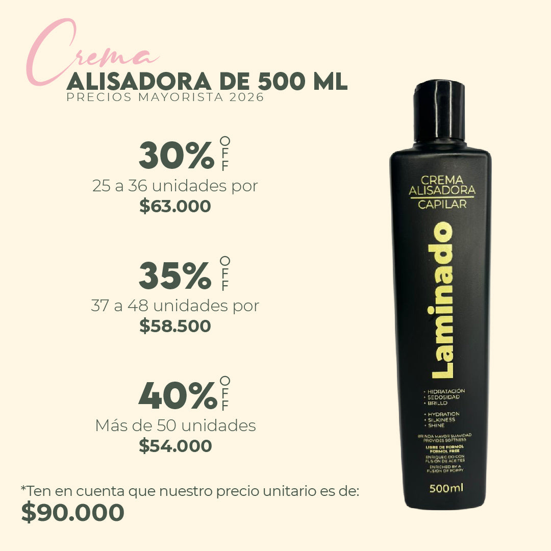 CREMA ALISADORA LAMINADO LZ 500ML Mayoristas