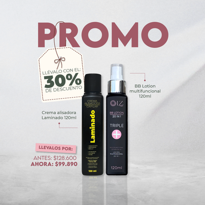 CREMA ALISADORA LAMINADO 120ML + BB Lotion 120ML
