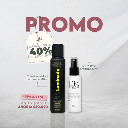 CREMA ALISADORA LAMINADO 120ML + DR PLASTIA 20ML