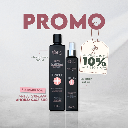 TRIPLE + POS QUÍMICA 500ML + BB LOTION 250ML