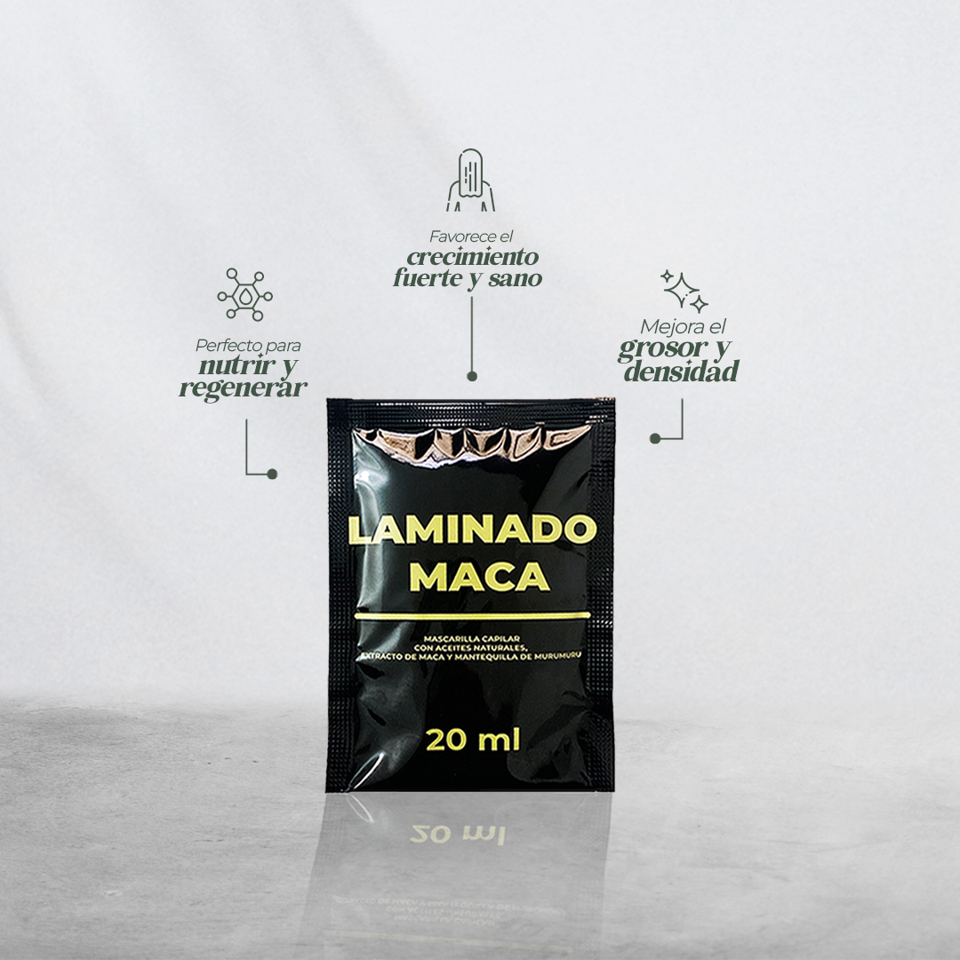 SACHET LAMINADO MACA 20ML- Regeneración capilar