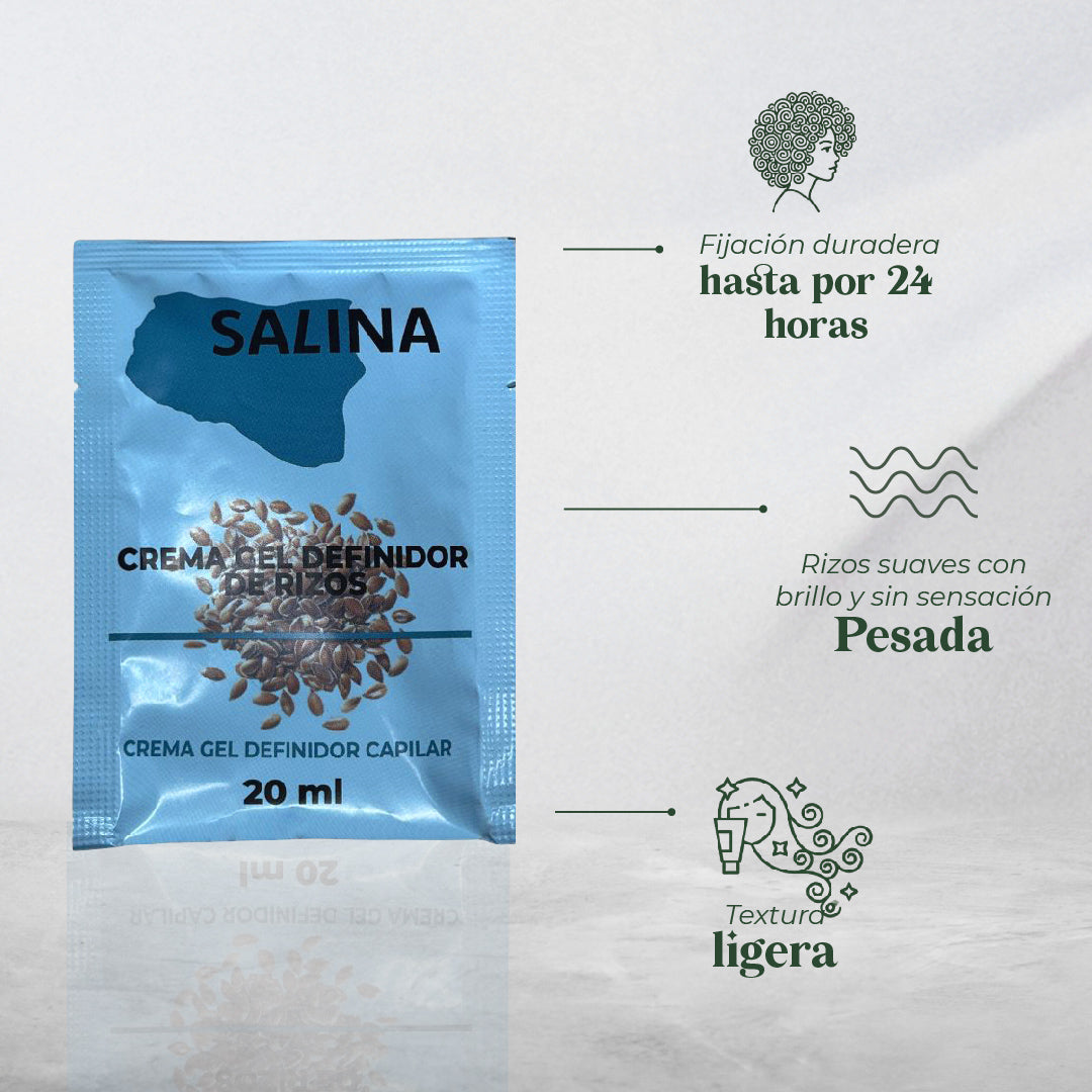 SACHET CREMA GEL DEFINIDOR DE RIZOS SALINA 20ML