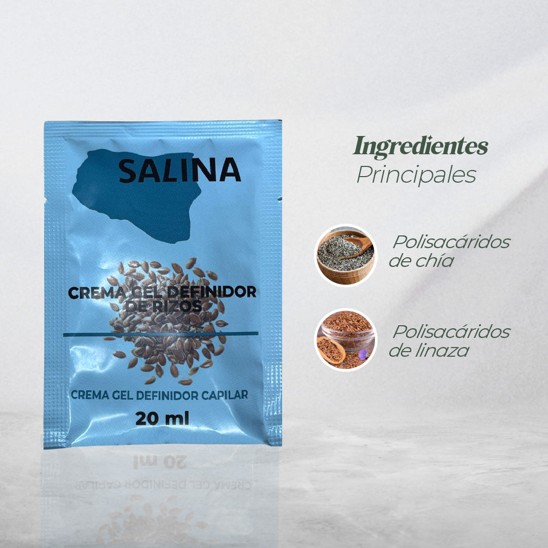 SACHET CREMA GEL DEFINIDOR DE RIZOS SALINA 20ML