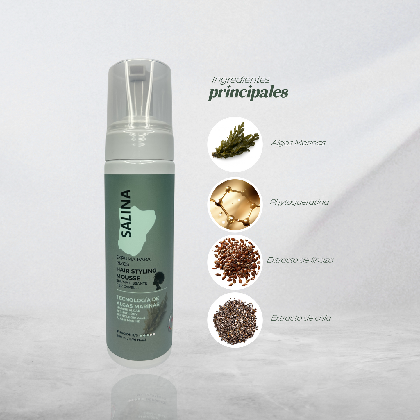 Espuma Capilar Fijadora Para Rizos 200ml